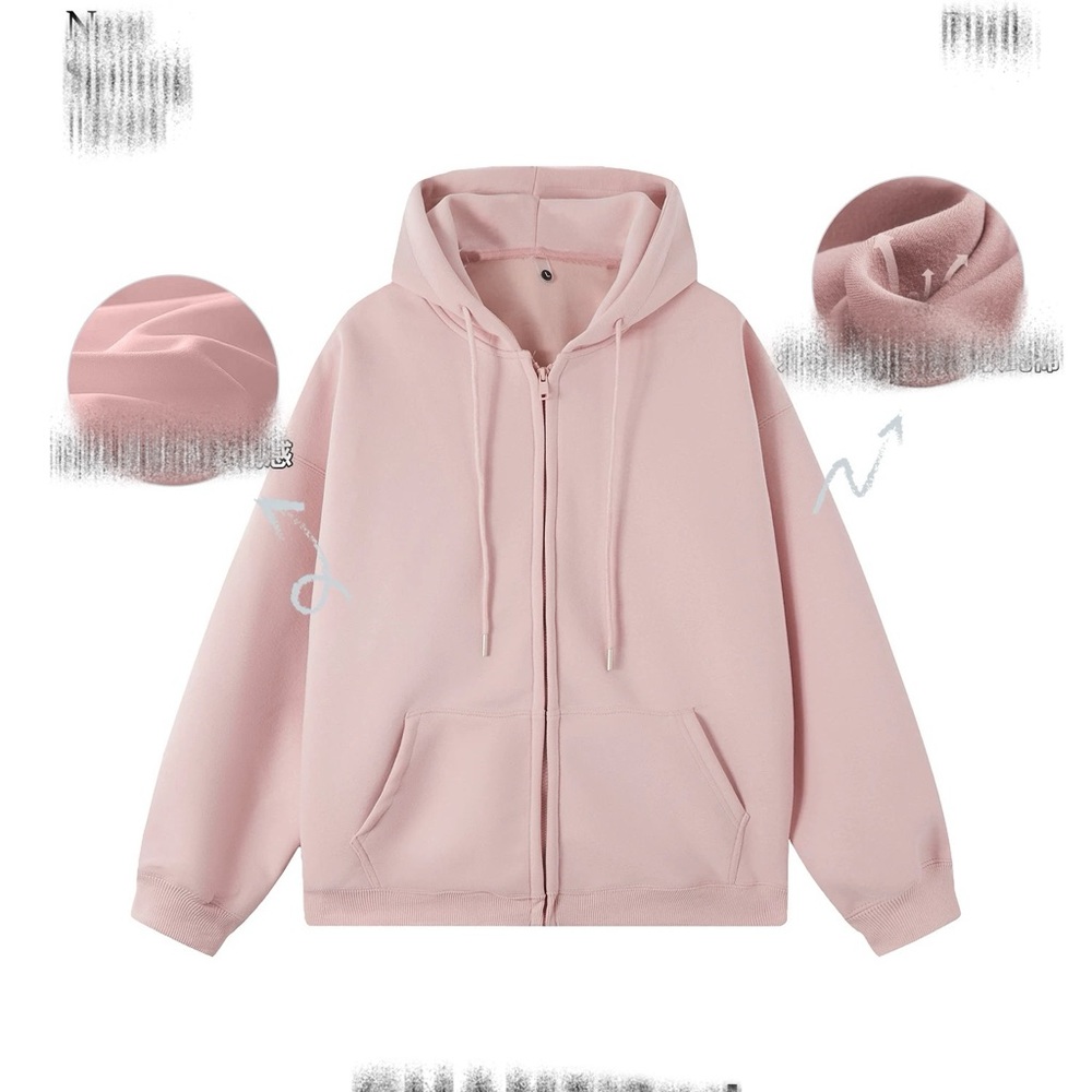 Pink Zip-Up Hoodie